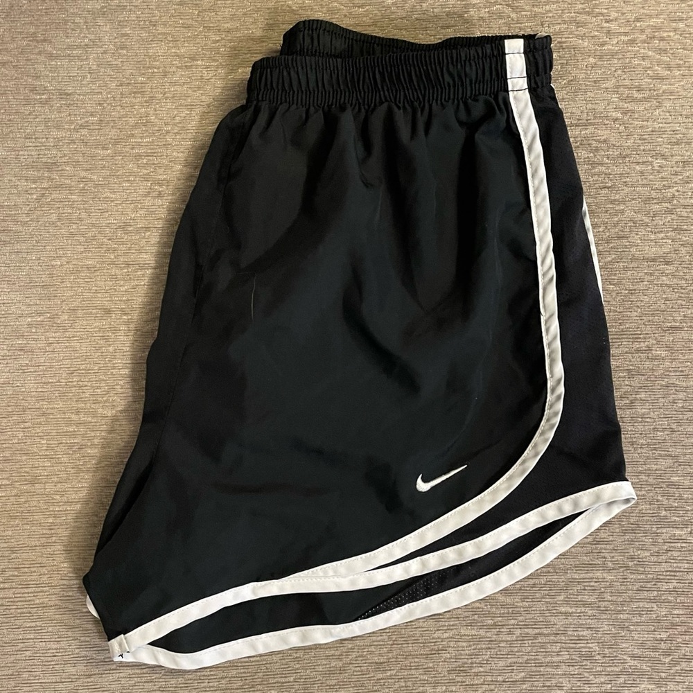 Nike Dri-fit shorts black with white trim size small
